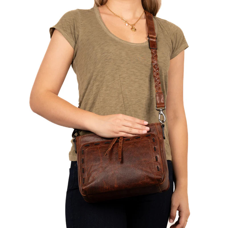 Zoe Buffalo Leather Crossbody Purse