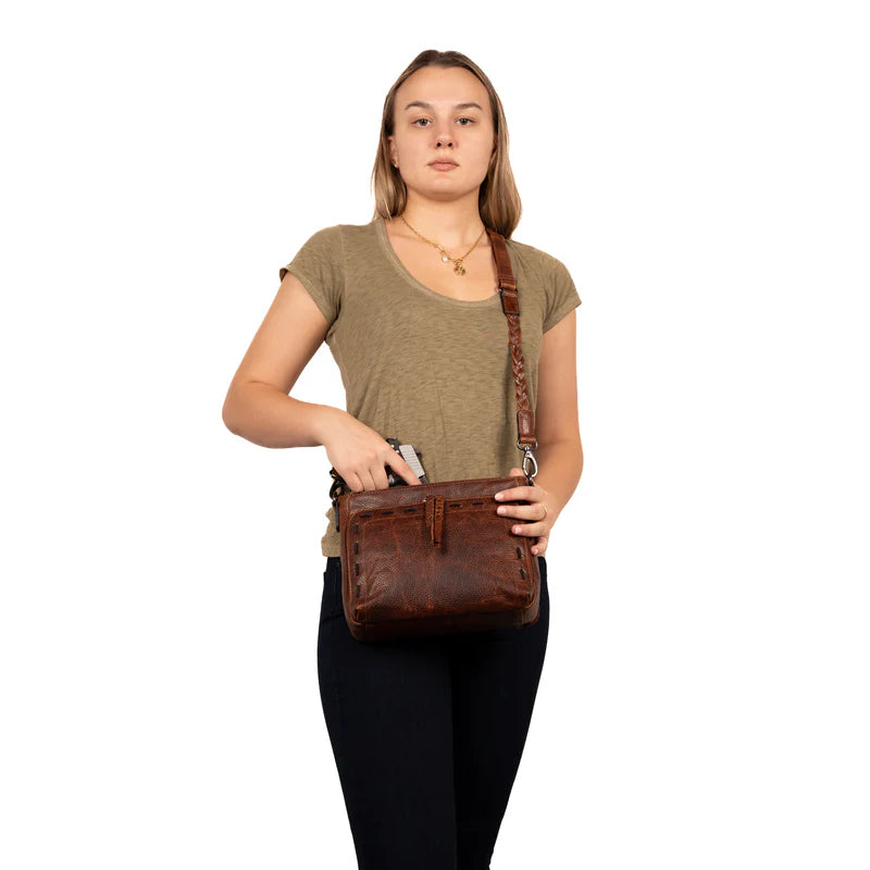Zoe Buffalo Leather Crossbody Purse