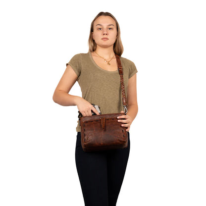 Zoe Buffalo Leather Crossbody Purse
