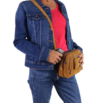 Hadley Suede Crossbody Purse - Hiding Hilda, LLC