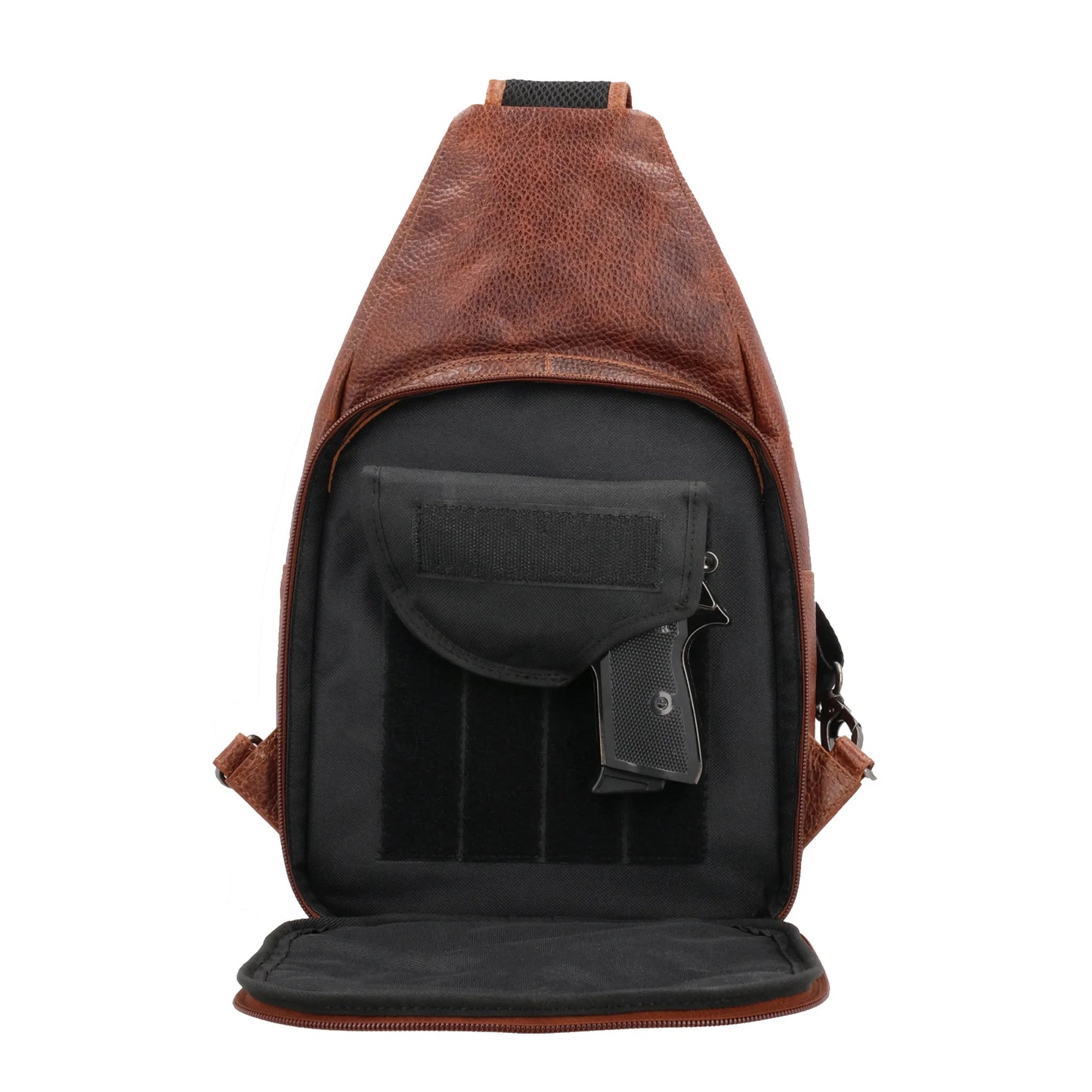 Grayson Concealed Carry Buffalo Leather Sling Bag