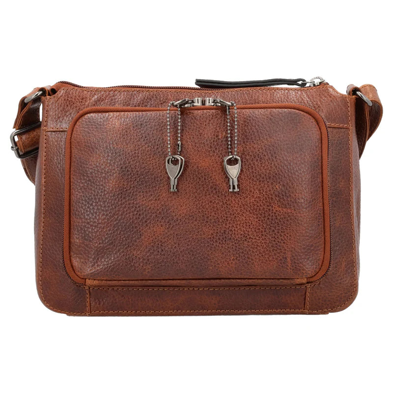 Leah Buffalo Leather Crossbody with Wallet - Hiding Hilda, LLC