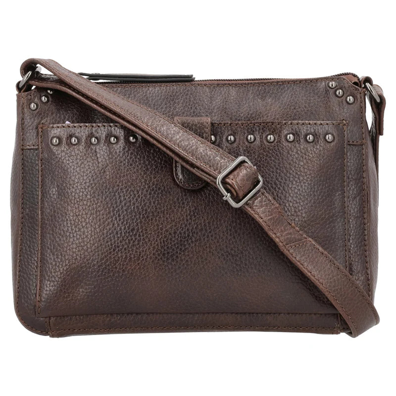 Leah Buffalo Leather Crossbody with Wallet - Hiding Hilda, LLC