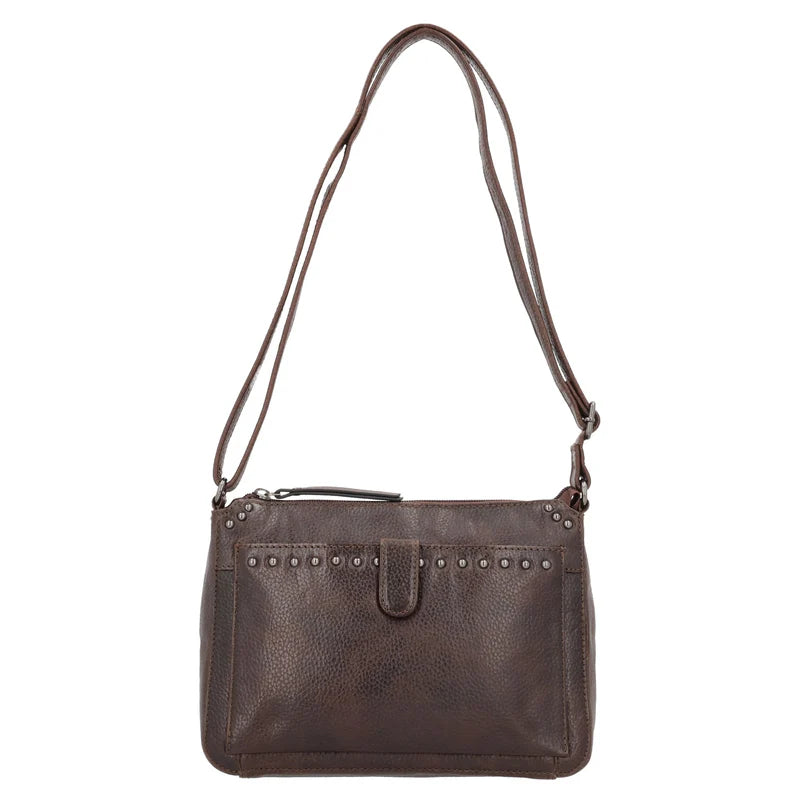 Leah Buffalo Leather Crossbody with Wallet - Hiding Hilda, LLC