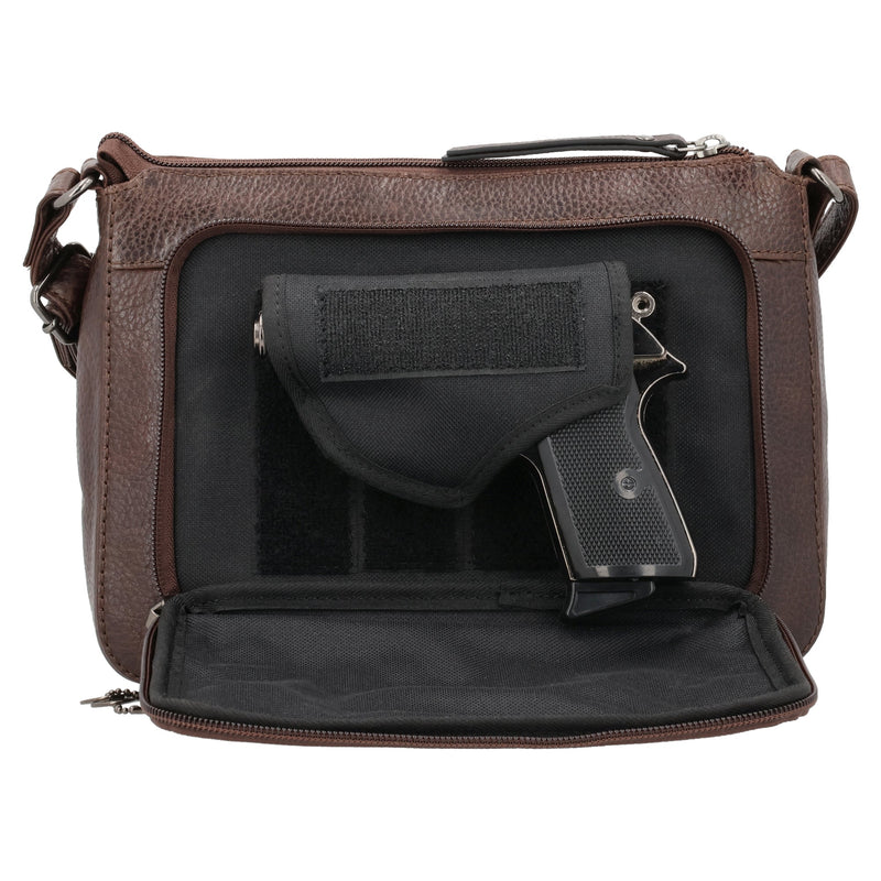 Leah Buffalo Leather Crossbody with Wallet - Hiding Hilda, LLC