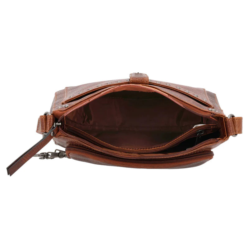 Leah Buffalo Leather Crossbody with Wallet - Hiding Hilda, LLC