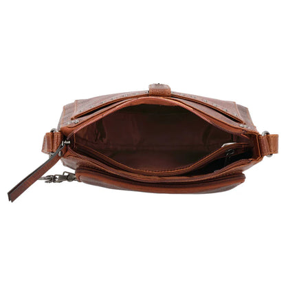 Leah Buffalo Leather Crossbody with Wallet - Hiding Hilda, LLC