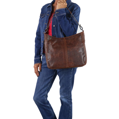 AVA Leather Concealed Carry Hobo Purse