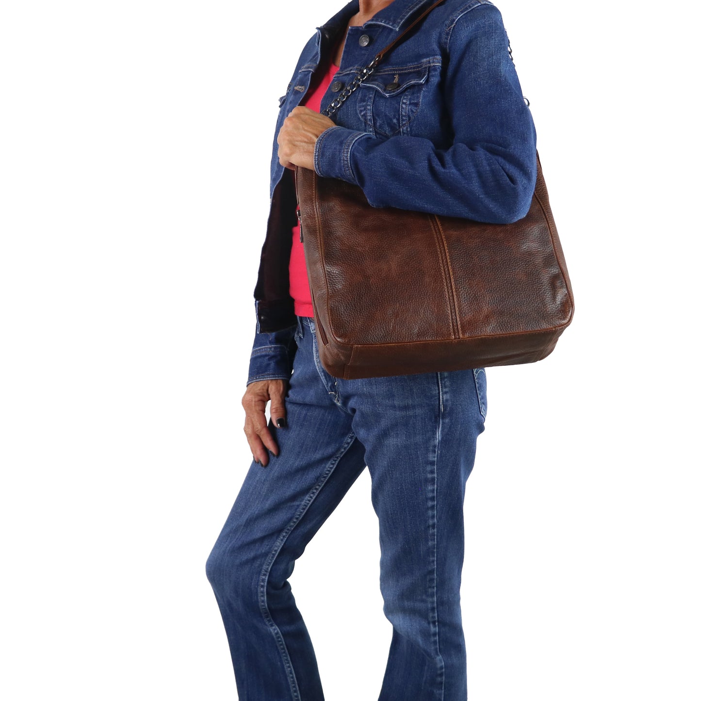 AVA Leather Concealed Carry Hobo Purse