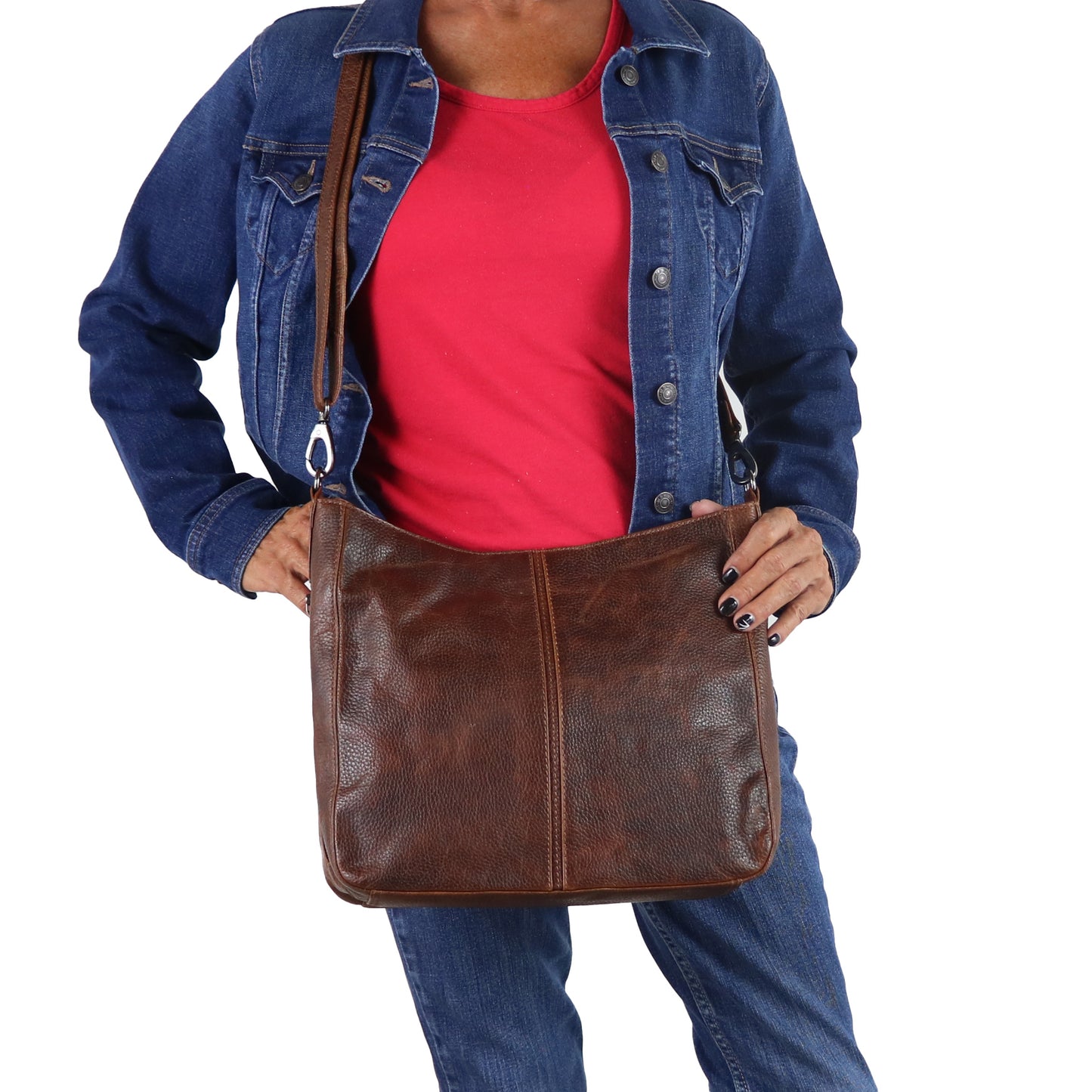 AVA Leather Concealed Carry Hobo Purse