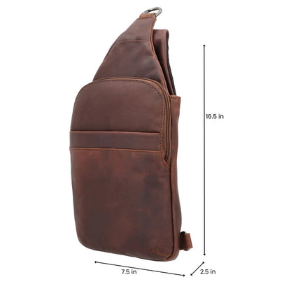 Dakota Leather Concealed Carry Sling Bag - Hiding Hilda, LLC