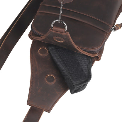 Dakota Leather Concealed Carry Sling Bag - Hiding Hilda, LLC