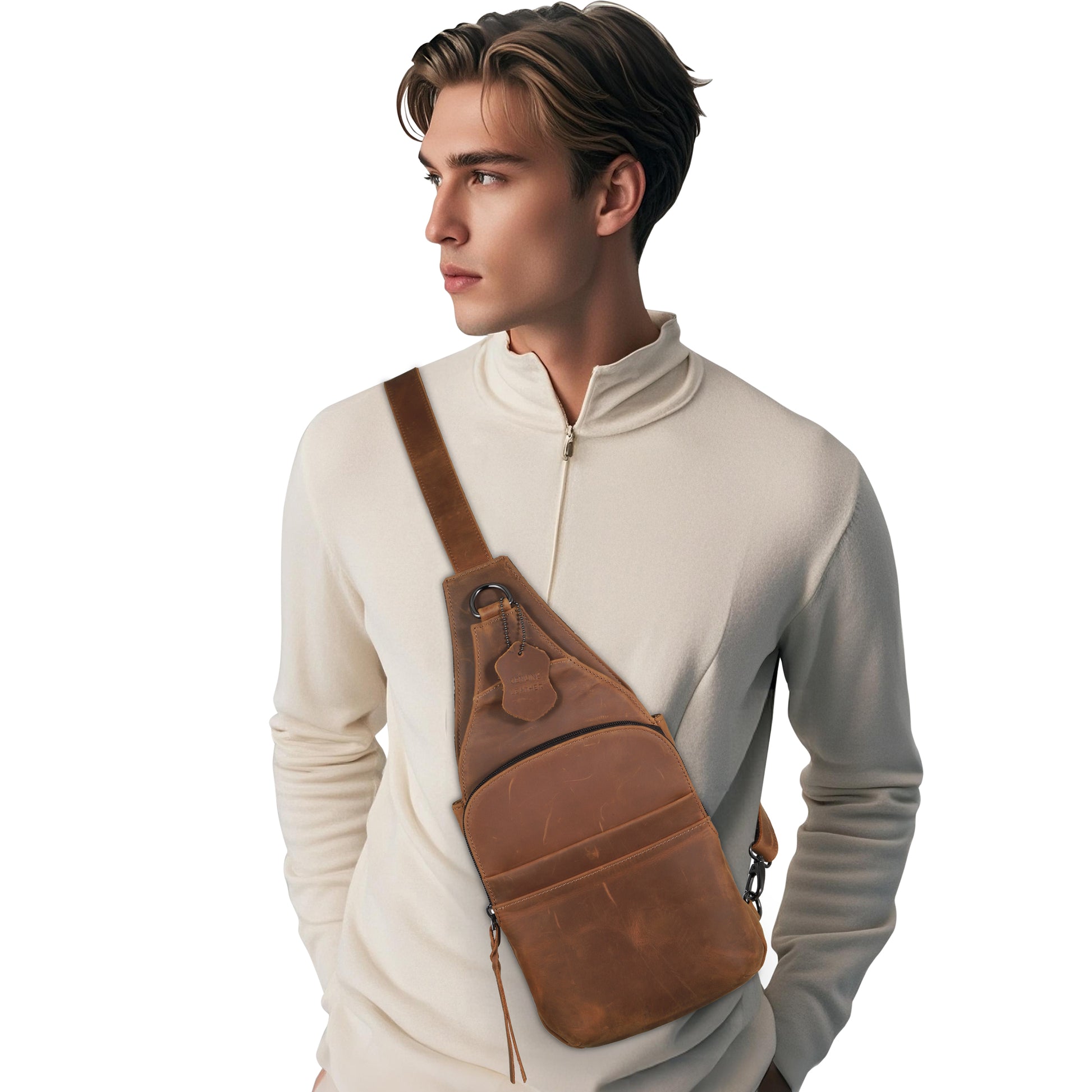 Dakota Leather Concealed Carry Sling Bag - Hiding Hilda, LLC