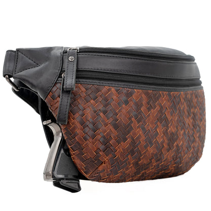 Haisley Woven Leather Sling Bag
