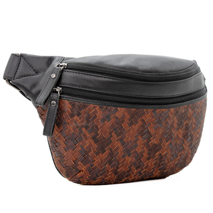 Haisley Woven Leather Sling Bag