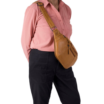 Charlie Leather Sling Bag with Magnetic Entry