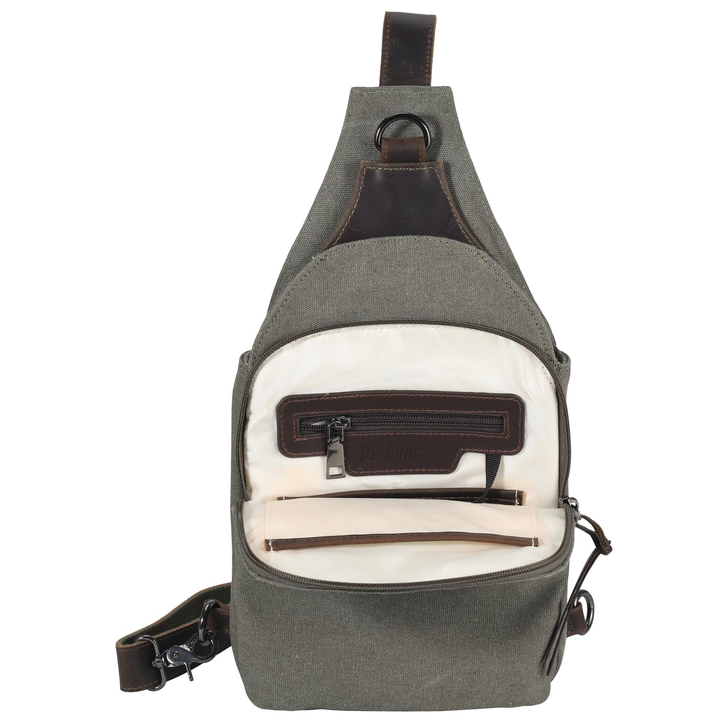 Dakota Large Canvas Concealed Carry Sling Bag