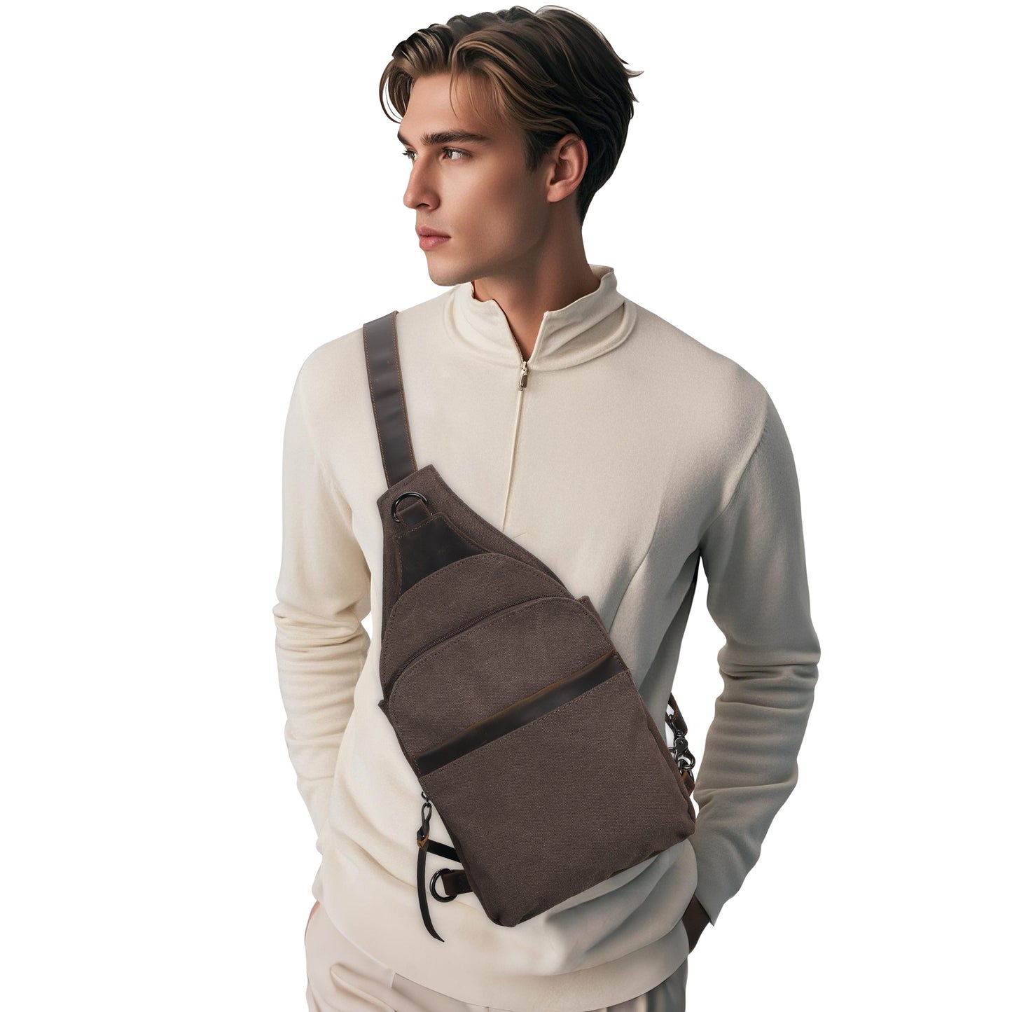 Dakota Large Canvas Concealed Carry Sling Bag