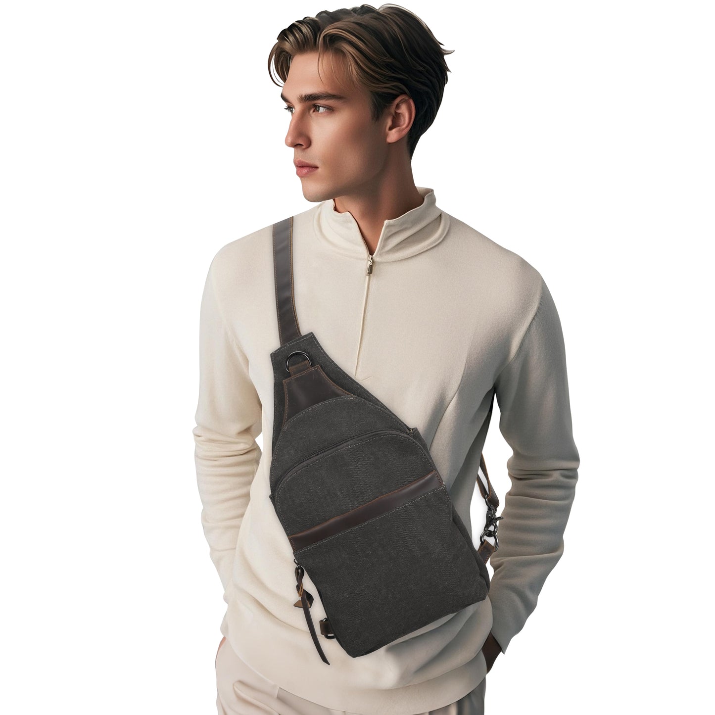 Dakota Large Canvas Concealed Carry Sling Bag