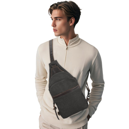 Dakota Large Canvas Concealed Carry Sling Bag
