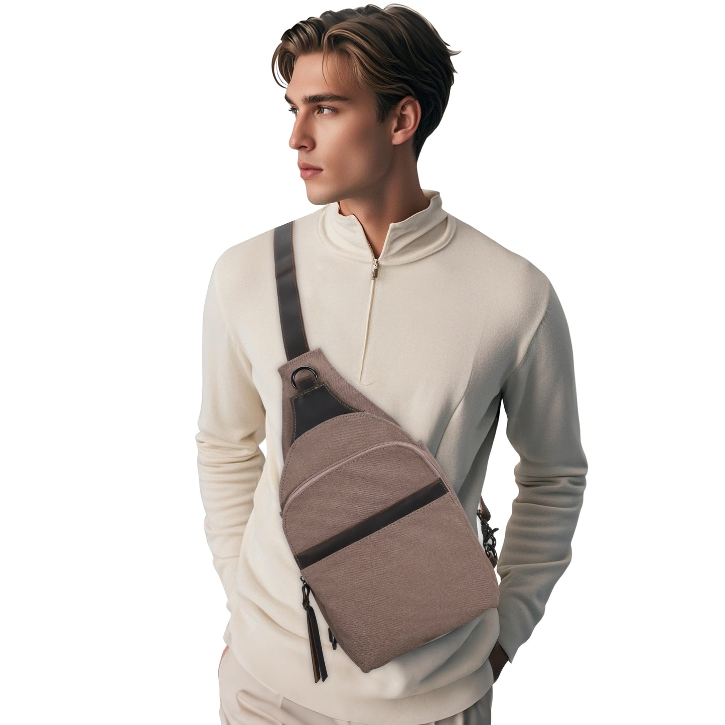 Dakota Large Canvas Concealed Carry Sling Bag