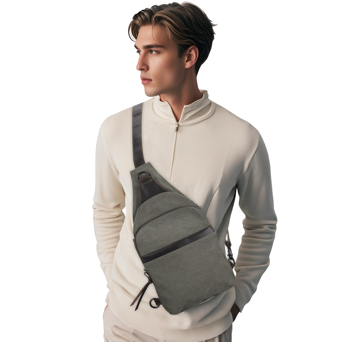 Dakota Large Canvas Concealed Carry Sling Bag