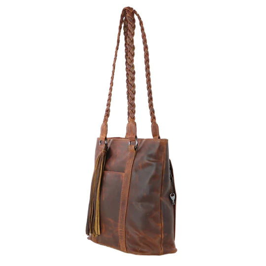 Bella Leather Lockable Concealed Carry Shoulder Tote - Hiding Hilda, LLC