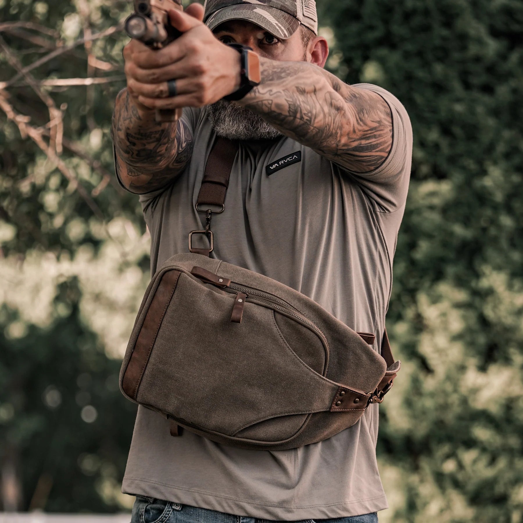 Glacier Canvas Concealed Carry Sling Backpack - Hiding Hilda, LLC