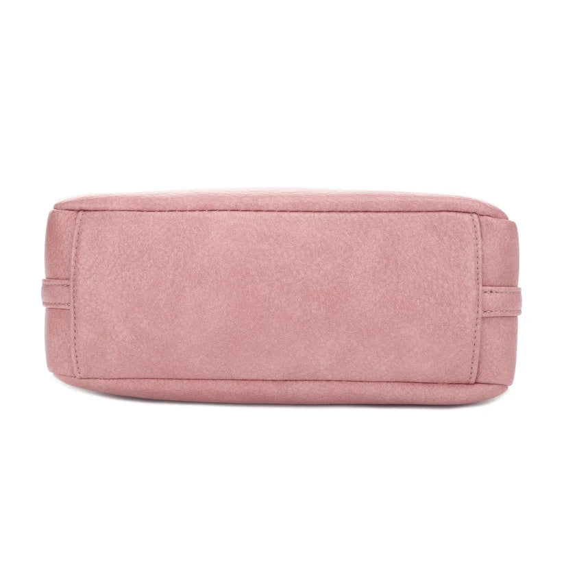 Rebecca Triple Compartment Lock and Key Crossbody Purse