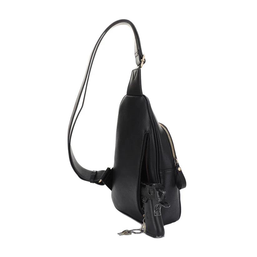 Jeannie Concealed Carry Lock and Key Sling Bag