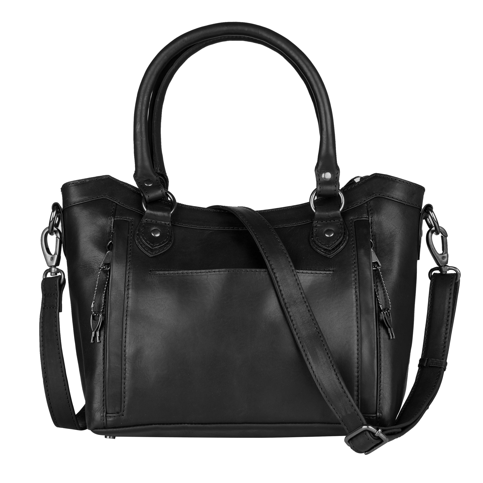 Sadie Leather Concealed Carry Satchel to Crossbody Handbag – Hiding ...