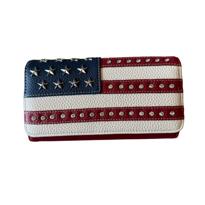 American Pride Trifold Wallet with Wristlet - Hiding Hilda, LLC