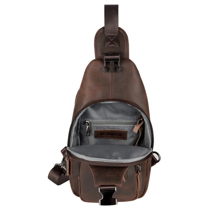 Xander Unisex Leather Sling Bag