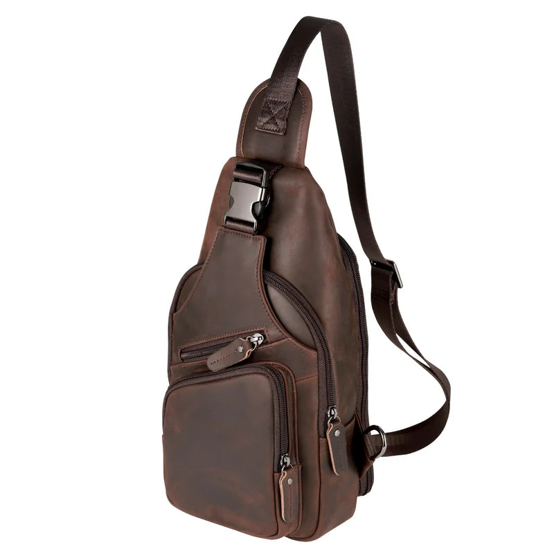 Xander Unisex Leather Sling Bag