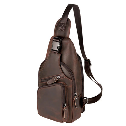Xander Unisex Leather Sling Bag
