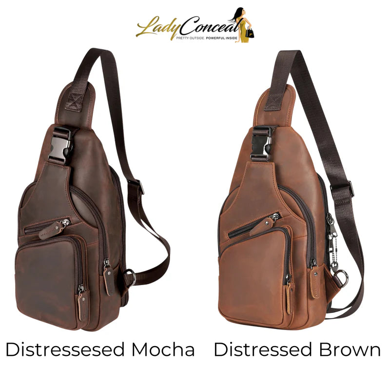 Xander Unisex Leather Sling Bag