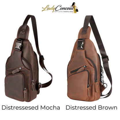 Xander Unisex Leather Sling Bag