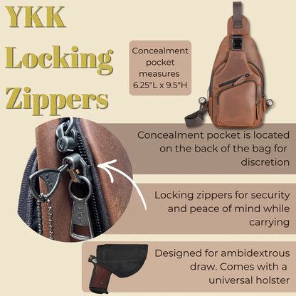 Xander Unisex Leather Sling Bag