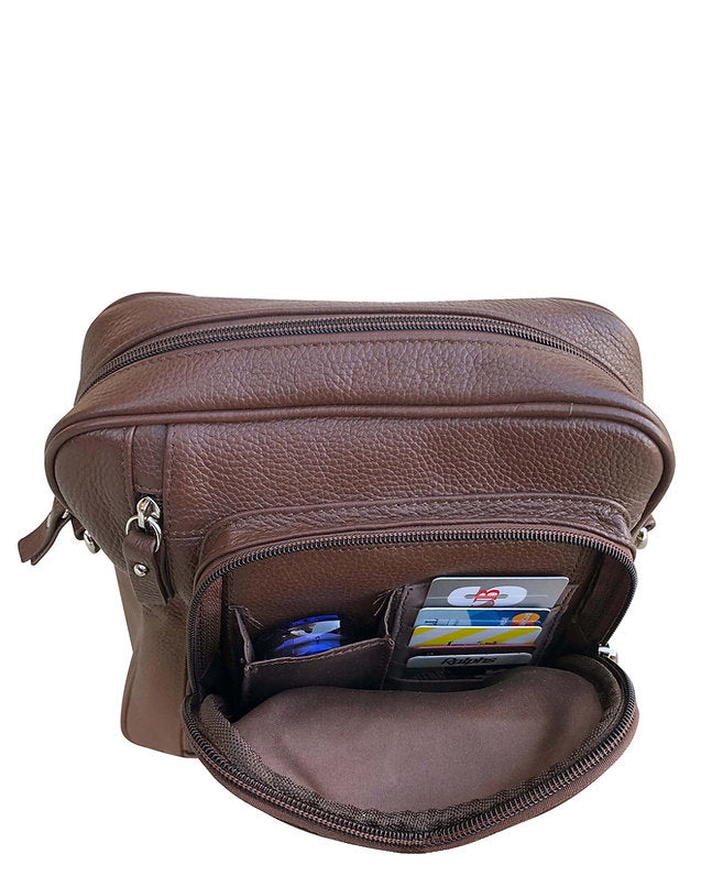 Basic Leather Concealed Carry Crossbody Purse