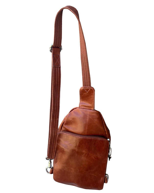 Roma Leather Concealed Carry Sling Bag - Hiding Hilda, LLC