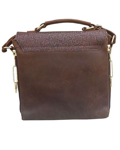 Roma Lockable Leather Crossbody Bag