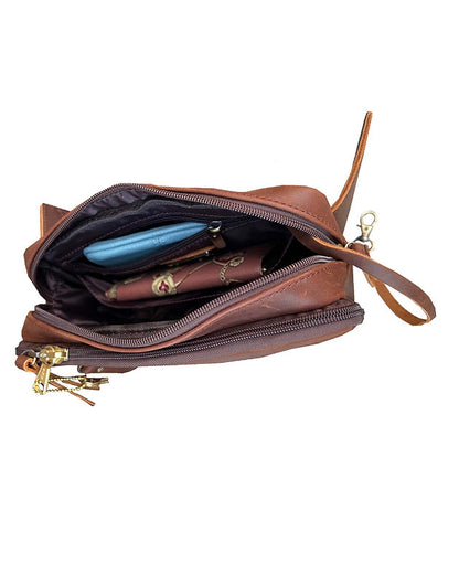 Roma Leather Concealed Carry Waist Sling Pack