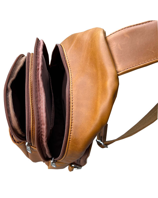 Roma Leather Concealed Carry Sling Bag - Hiding Hilda, LLC
