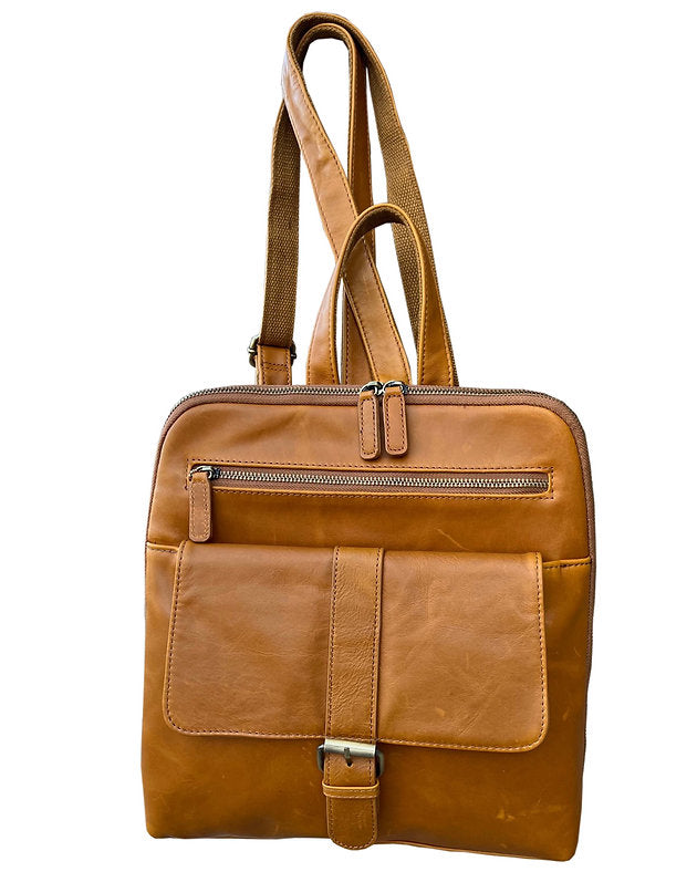 Waxed Oil Cowhide Leather Backpack
