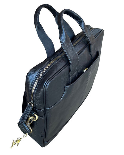 Roma Leather Concealed Carry Lockable Briefcase