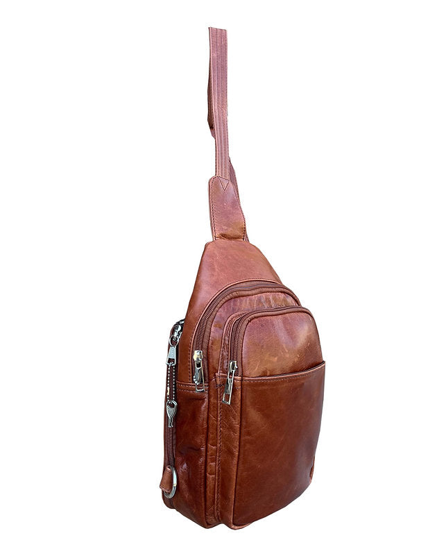 Roma Leather Concealed Carry Sling Bag - Hiding Hilda, LLC