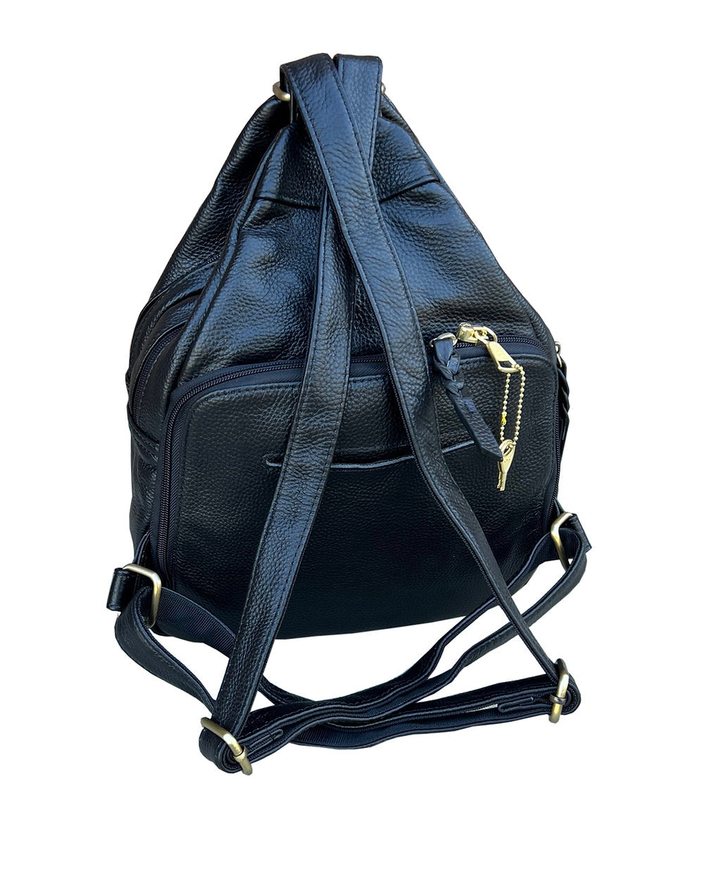 concealed carry leather backpack purse Concealed Carry Lockable Leather Backpack – Hiding Hilda, LLC