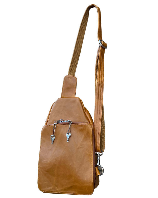 Roma Leather Concealed Carry Sling Bag - Hiding Hilda, LLC