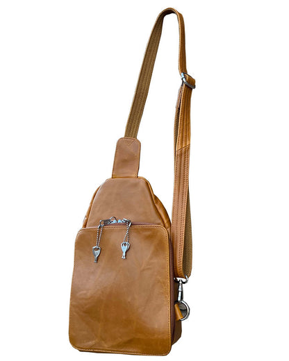 Roma Leather Concealed Carry Sling Bag - Hiding Hilda, LLC