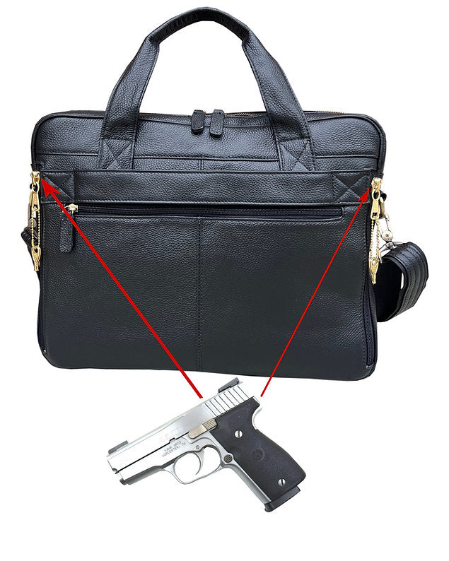 Roma Leather Concealed Carry Briefcase